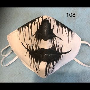 Handmade,  hand painted, adjustable face mask